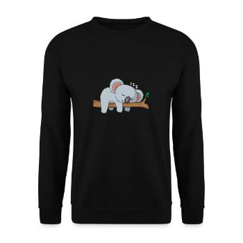 Koala sleep lazy cute gift birthday - Unisex Sweatshirt - black - Front - Alina (178cm) & Michal (187cm)