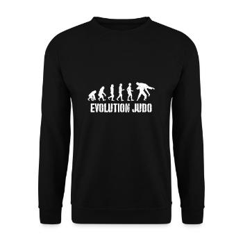 Judo Judoka Evolution Self Defense Vintage - Sweat-shirt Unisexe - noir - Devant - Alina (178cm) & Michal (187cm)