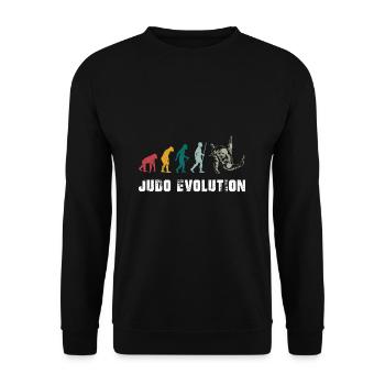 Judo Evolution Judoka Martial Arts Martial Arts - Unisex Sweatshirt - black - Front - Alina (178cm) & Michal (187cm)