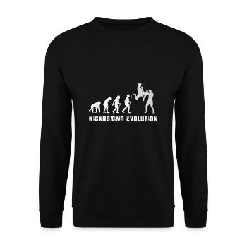 Martial Arts Human Evolution Kickboxing Therapy - Unisex Sweatshirt - black - Front - Alina (178cm) & Michal (187cm)