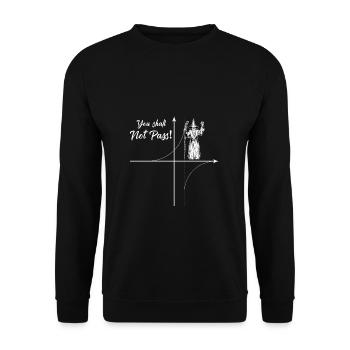 Vous ne passerez pas professeur de conception de mathématiques drôle - Sweat-shirt Unisexe - noir - Devant - Alina (178cm) & Michal (187cm)