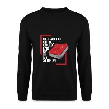 Pastor funny gift - Unisex Sweatshirt - black - Front - Alina (178cm) & Michal (187cm)