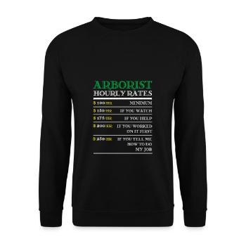 Arboriste Arborist Arborist Arborist - Sweat-shirt Unisexe - noir - Devant - Alina (178cm) & Michal (187cm)