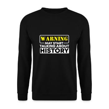 Historian history - Unisex Sweatshirt - black - Front - Alina (178cm) & Michal (187cm)