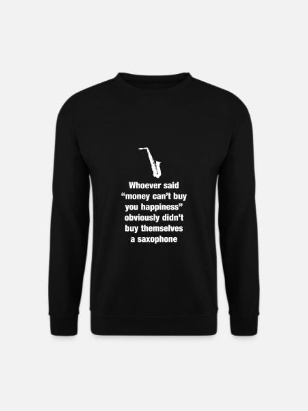 Saxophon ist Glück - Geschenk für Saxophonisten - Unisex Pullover - Schwarz