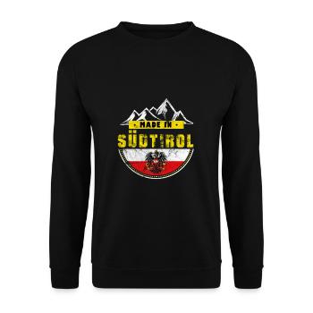Südtirol Kinder Made in Südtirol Wandern Natur Ber - Unisex Pullover - Schwarz - Vorne - Alina (178cm) & Michal (187cm)