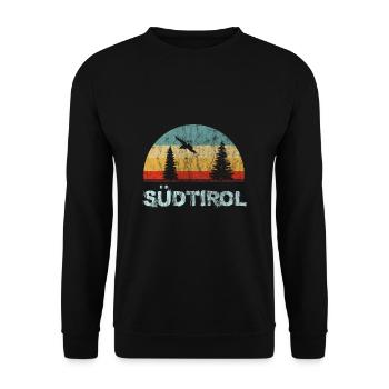 SÜDTIROL Weiß Rot Berge Südtirol Wappen Adler Urla - Unisex Pullover - Schwarz - Vorne - Alina (178cm) & Michal (187cm)