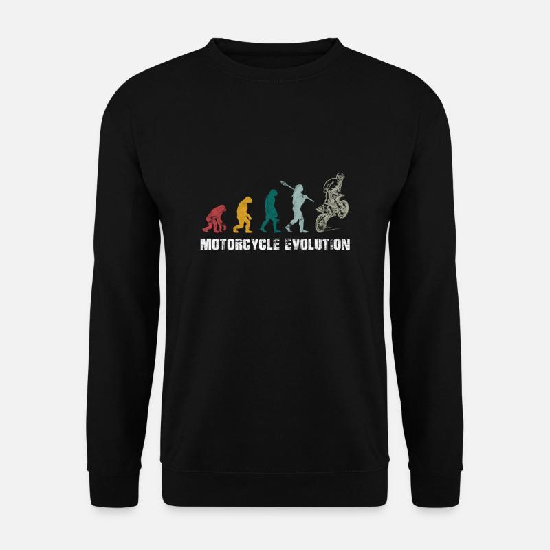 Motorrad Evolution Motocross Biker Motorsport - Unisex Pullover - Schwarz