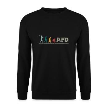 AFD Evolution Anti Racism Germany Against Ras - Sweat-shirt Unisexe - noir - Devant - Alina (178cm) & Michal (187cm)