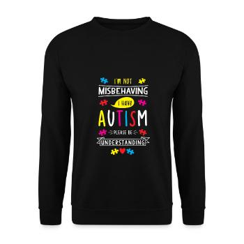 L'autisme - Sweat-shirt Unisexe - noir - Devant - Alina (178cm) & Michal (187cm)