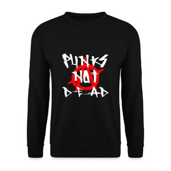 Punk's Not Dead - Unisex Pullover - Schwarz - Vorne - Alina (178cm) & Michal (187cm)