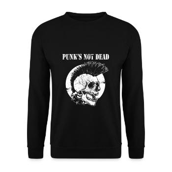 Punk n'est pas mort - Sweat-shirt Unisexe - noir - Devant - Alina (178cm) & Michal (187cm)
