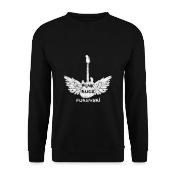 Punk punk rock - Unisex Sweatshirt - black - Front - Alina (178cm) & Michal (187cm)