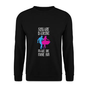 Square Dance - Unisex Pullover - Schwarz - Vorne - Alina (178cm) & Michal (187cm)