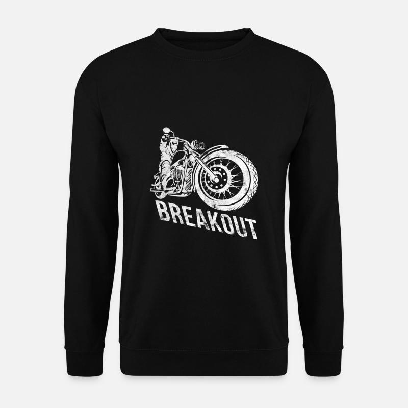 Breakout Vintage Motorrad - Unisex Pullover - Schwarz