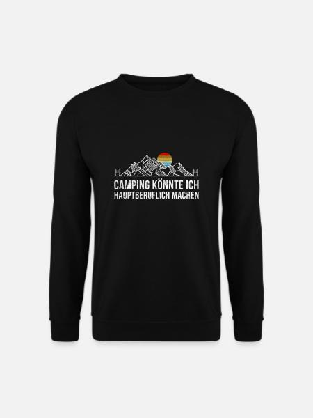 Camping Camper Geschenk Retro - Unisex Pullover - Schwarz