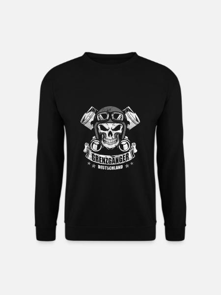 Totenkopf Motorrad Chopper - Unisex Pullover - Schwarz