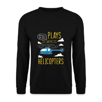 Hélicoptères - Sweat-shirt Unisexe - noir - Devant - Alina (178cm) & Michal (187cm)