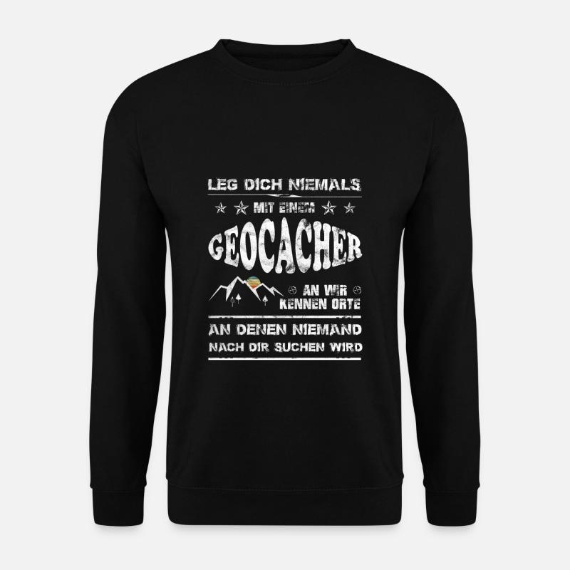 Geocaching Geschenk Geocacher Spruch Vintage - Unisex Pullover - Schwarz