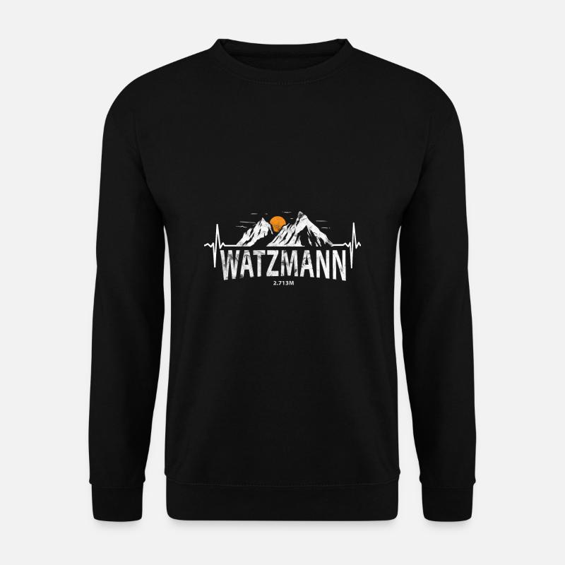 Watzmann 2713 heartbeat - Unisex Sweatshirt - black