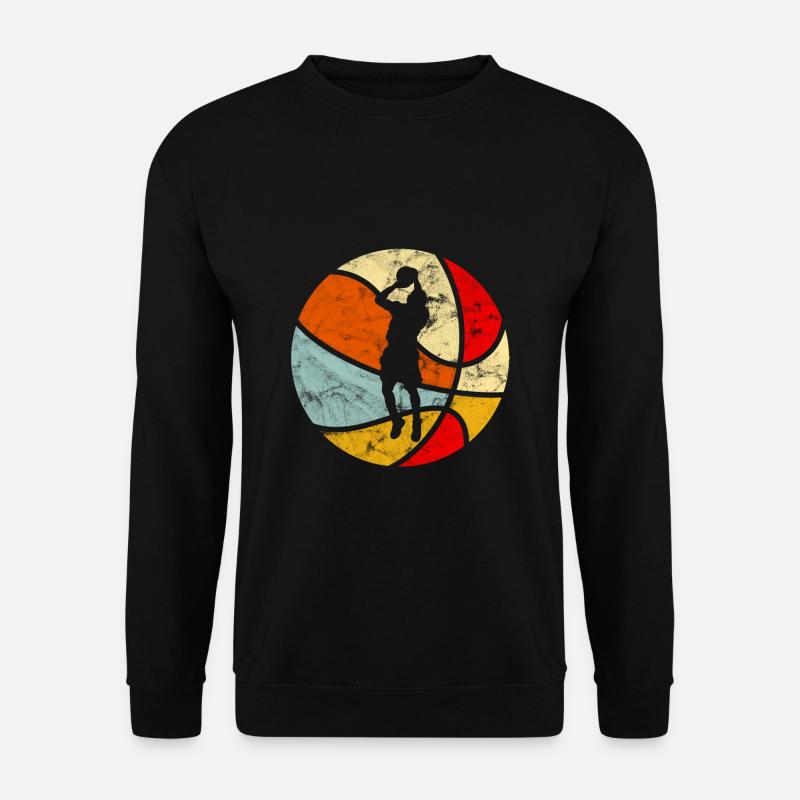 Vintage Retro Basketball - Unisex Pullover - Schwarz