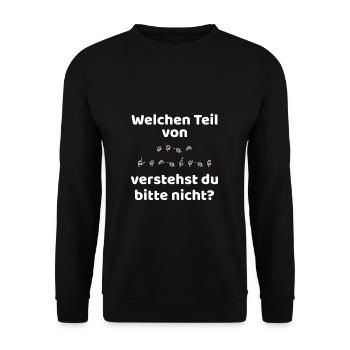 Gebärdensprache ASL American Sign Language - Unisex Pullover - Schwarz - Vorne - Alina (178cm) & Michal (187cm)