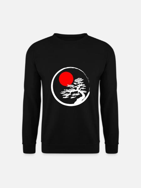 Bonsai Kreis Buddhistisch Japanisch Kunst Baum - Unisex Pullover - Schwarz