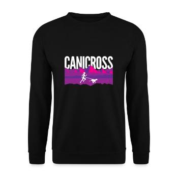 Canicross run with dog - Unisex Sweatshirt - black - Front - Alina (178cm) & Michal (187cm)