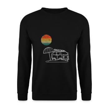 Surfeur Van Kinder Surfing Surfing Van Leben Vi - Sweat-shirt Unisexe - noir - Devant - Alina (178cm) & Michal (187cm)