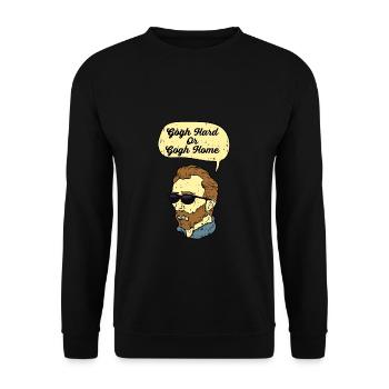 Gogh Hard Or Gogh Home - Unisex Pullover - Schwarz - Vorne - Alina (178cm) & Michal (187cm)