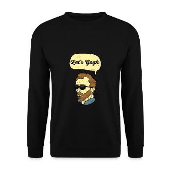 Let's Gogh Van Gogh - Unisex Sweatshirt - black - Front - Alina (178cm) & Michal (187cm)
