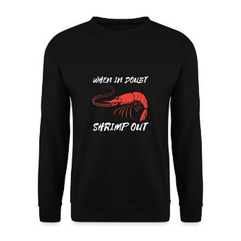 When In Doubt Shrimp Out Jiu Jitsu Shrimp - Unisex Sweatshirt - black - Front - Alina (178cm) & Michal (187cm)