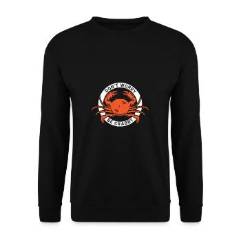 Don't worry - Unisex Sweatshirt - black - Front - Alina (178cm) & Michal (187cm)
