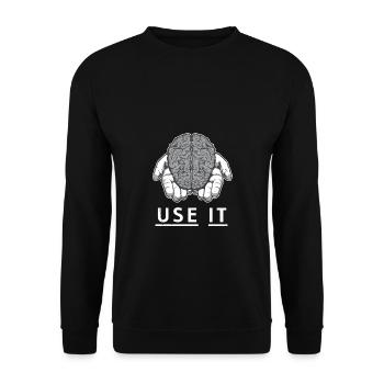 Utilise le - Sweat-shirt Unisexe - noir - Devant - Alina (178cm) & Michal (187cm)