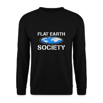 Flat Earth Society - Unisex Pullover - Schwarz - Vorne - Alina (178cm) & Michal (187cm)