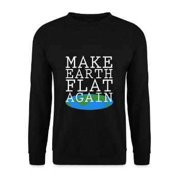 Rendre la terre plate - Sweat-shirt Unisexe - noir - Devant - Alina (178cm) & Michal (187cm)