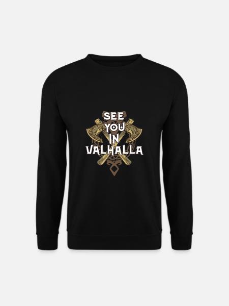 Rendez-vous à Valhalla Vikings Walhalla - Sweat-shirt Unisexe - noir