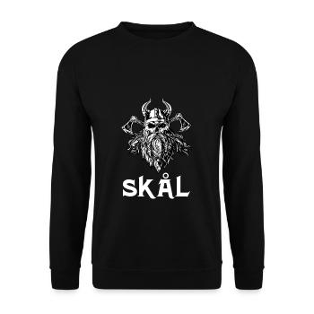 Skal Skol Viking toast Met - Unisex Sweatshirt - black - Front - Alina (178cm) & Michal (187cm)