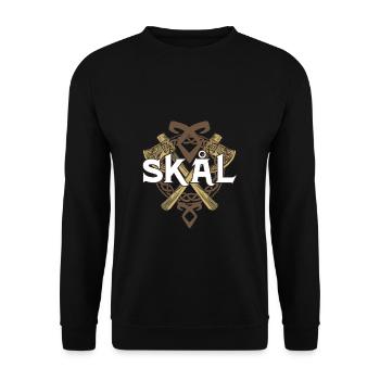 Skal Skol Viking toast Met - Unisex Sweatshirt - black - Front - Alina (178cm) & Michal (187cm)