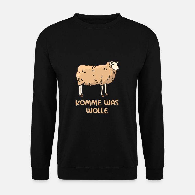 Come What Wool Sheep Pun - Unisex Sweatshirt - black