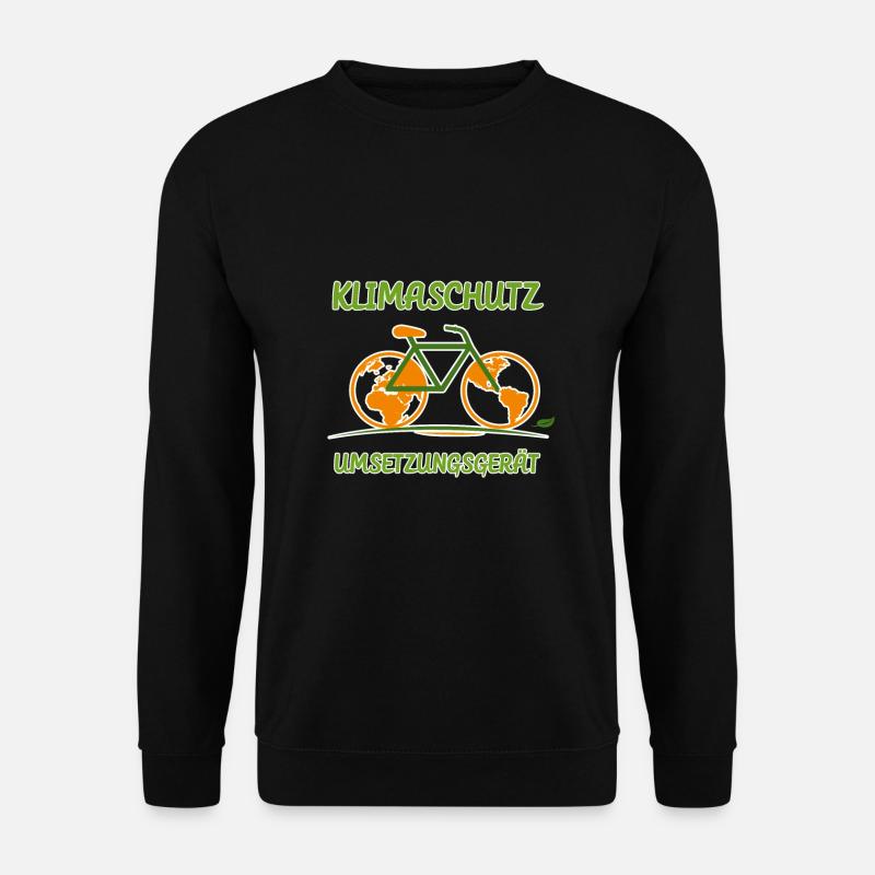 Klimaschutz Umsetzungsgerät Fahrrad - Unisex Pullover - Schwarz