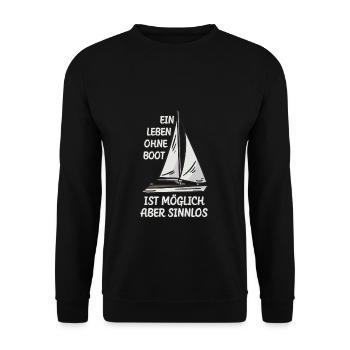 La vie sans bateau - Sweat-shirt Unisexe - noir - Devant - Alina (178cm) & Michal (187cm)