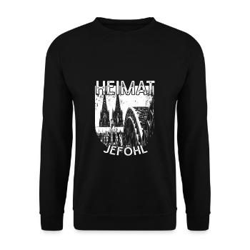 Heimat Jeföhl Köln Dom Domstadt Deutz Kölle Gefühl - Unisex Pullover - Schwarz - Vorne - Alina (178cm) & Michal (187cm)
