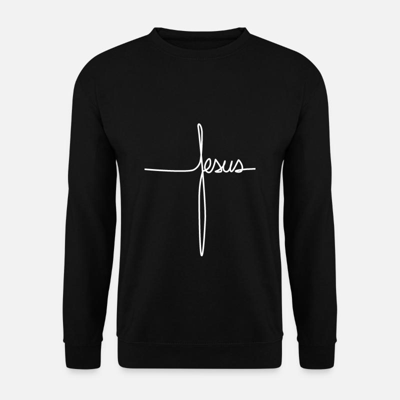 Jesus Religion Christentum Gott Vater Kreuz Glaube - Unisex Pullover - Schwarz
