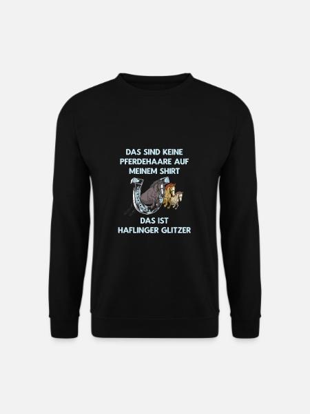 Keine Pferdehaare - Das ist Haflinger Glitzer! - Unisex Pullover - Schwarz