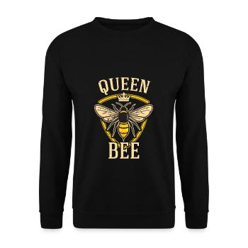 Queen Bee - Bees Beekeeper TShirt Gift - Unisex Sweatshirt - black - Front - Alina (178cm) & Michal (187cm)