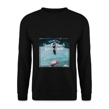 Gratuit pour nouveau - Sweat-shirt Unisexe - noir - Devant - Alina (178cm) & Michal (187cm)
