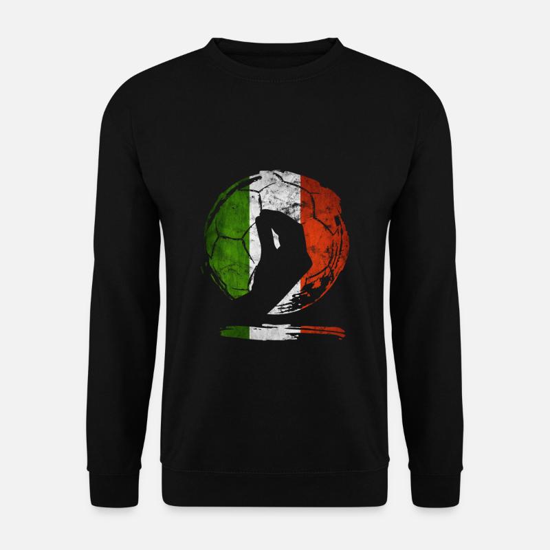 Italienische Flagge Fußball Handgeste CAPISCI - Unisex Pullover - Schwarz