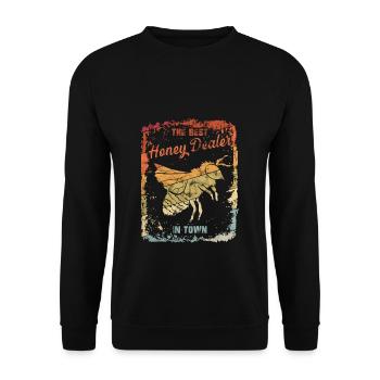 Best Honey Dealer in Town Bees Design Beekeeper Gesc - Unisex Sweatshirt - black - Front - Alina (178cm) & Michal (187cm)