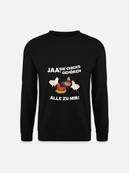 Oui Les Chicks Sont tous de Moi, les poulets agriculteurs - Sweat-shirt Unisexe - noir